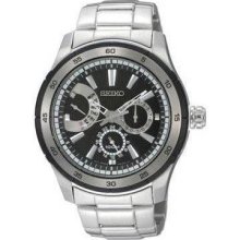 Seiko Steel Multifunction Mens Watch SNT019