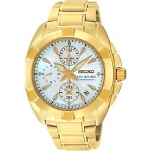 Seiko Velatura Sndy22p2 Chronograph Women's Watch 2 Years Warranty