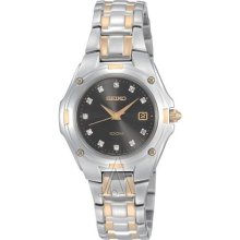 Seiko Women's 'bracelet' Two-tone Steel Quartz Diamond Watch