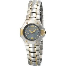 Seiko Women's Sxd656 Coutura Two-tone Mother Of Pearl Dial Watch
