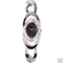 Seksy Black Mother Of Pearl Stones Watch 4282 + Pendant