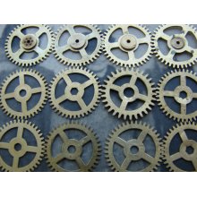 Set of 13 Brass Gears / Watch Clock parts / Clock Watch gears / One size brass gears / steampunk supply --g39