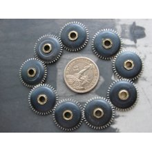 Set of 9 Clock GEARS / alarm clock parts / alarm watch parts / brass and metal gears / steampunk gears -- g24
