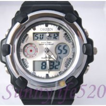 Shock Water Resistant Unisex Analog Digital Watch Ohsen