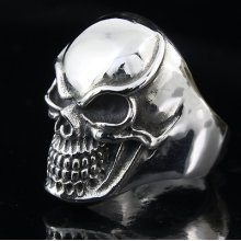 Shogun Warrior Japanese Samurai Skull Solid Biker 925 Sterling Silver All Size