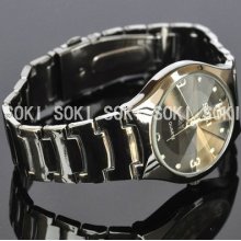 Soki Classic Elegant Black Mens Analog Quartz Wrist Band Bracelet Watch S90