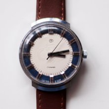 Soviet watch Rare Russian watch Men watch Mechanical watch - with olympic fire on clock face- men's wrist USSR Vintage 
