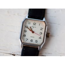 Soviet watch Russian watch Men watch Mechanical watch - white clock face watch- men's wrist 