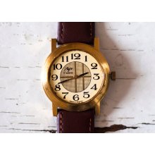Soviet watch Russian watch Men watch Mechanical watch Real leather strap watch men's wrist 