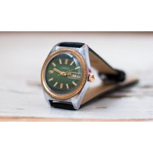 Soviet watch Russian watch Men watch Mechanical watch men's watch wrist -green watch clock face - USSR Vintage 