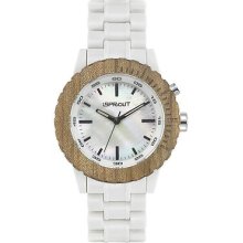 Sprout Unisex St6500 Corn Resin Mother Of Pearl Dial Eco-friendly Watch - White