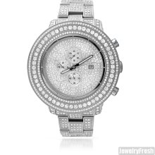 Steel High End Pilot Watch 15 CTW Simulated Diamond