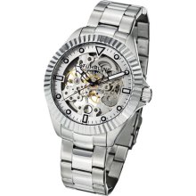 Stuhrling Original 110 33112 Diadem Mechanical Skeleton Ss Bracelet Mens Watch