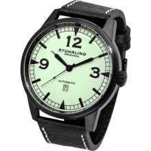 Stuhrling Original 129xl 335566 Aviator Tuskegee Warhawk Auto Date Mens Watch