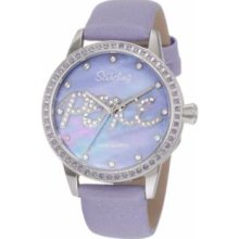 Stuhrling Original 519P.1115V78 Womens andamp;apos;andamp;apos;Peaceandamp;apos;andamp;apos; Quartz with Stainless Steel Case Purple MOP Dial and Purple Strap Watch