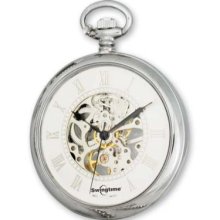 Swingtime Chrome-plated Open Face Pocket Watch