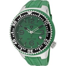 SWISS LEGEND Watches Men's Neptune Green Dial Green Rubber Green Rubb