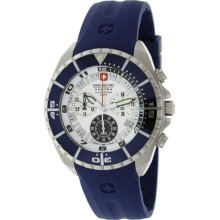 Swiss Military Hanowa Men's Sealander 06-4096-04-001-03 Blue Rubber Quartz Watch with White Dial