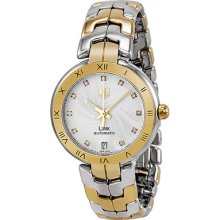 Tag Heuer Link Silver Dial Stainless Steel And 18kt Yellow Gold Ladies Watch