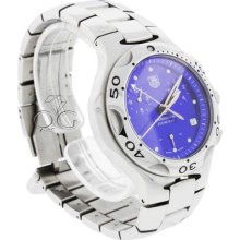 Tag Heuer Professional Chronograph 200m Blue Kirium Stainless Cl 1112 Mens Watch
