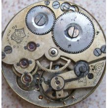 Tavannes Chronometer Pocket Watch Movement & Enamel Dial 43 Mm. In Diameter
