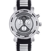 Techno Master Watches Mens Black Diamond Watch 2.50ct