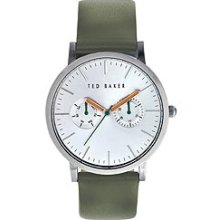 Ted Baker Multifunction Grey Leather Men's watch #TE1093