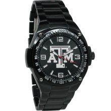 Texas A & M University Aggies watches : Texas A&M Aggies Stainless Steel Warrior Watch - Black
