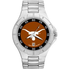 Texas longhorns men's chrome alloy watch w/ stainless steel band