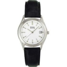 TFX by Bulova 36M104 Ladies' Black Strap Watch W/White Round Dial Promotional