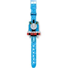 Thomas Boy's Quartz Watch With Lcd Dial Digital Display And Blue Plastic Or Pu Strap Tte77