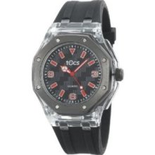 Tocs Unisex 40903 Analog Octagon Diver Black with Gun-Metal