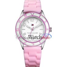 Tommy Hilfiger Ladies 1781185 Sport Stainless Steel Pink Silicone Strap Watch