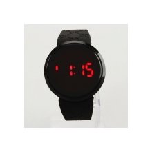Touch Screen Silicone Band Steel Case Women Men Unisex Sport Style Square Digital LED Wrist Watch