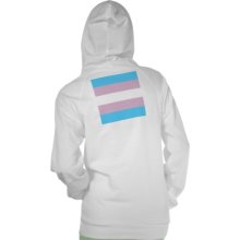 Transgender Pride Flag Womens Pullover Hoodie (Bac