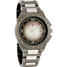 U.S. Polo Mens Black Gunmetal Finish & Silver Dress Quartz Watch US8220