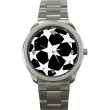 Uefa Champions League Soccer Unisex Sport Metal Watch