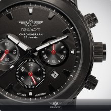 Uk Pilot P-sports 43.f Russian Chronograph Poljot 31681