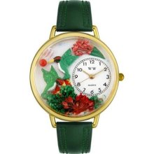 Unisex Hummingbirds Pink Leather and Goldtone Watch in Gold ...