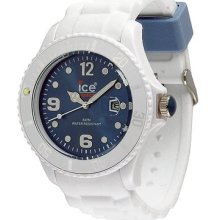 Unisex White Band Blue Jean Dial White Case Ice-watch Wsiwjbs10 Freeze