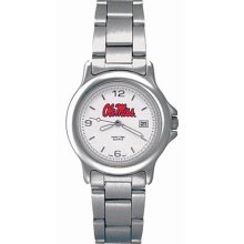 University Of Mississippi Watch In Stainless Steel - Varsity Ladies'