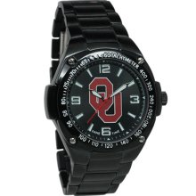 University of Oklahoma Sooners watches : Oklahoma Sooners Stainless Steel Warrior Watch - Black