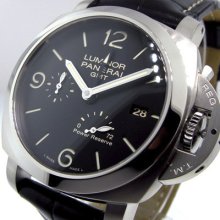 Unworn Panerai 44 Mm Steel Luminor Gmt Power Reserve Pam 321 Pam 00321