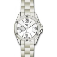 Used Mens Automatic White Ceramic Wrist Watch G-ashoswwws