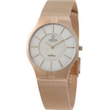 V122GVWMV Obaku Mens Rose Gold White Mop Dial Bracelet Watch