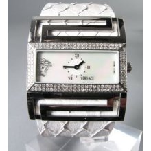 Versace Ladies Womens White Deauville Diamond Designer Watch Â£2290 Vsq91d001s800