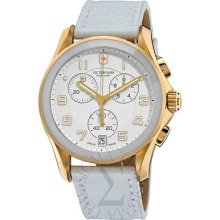 Victorinox Swiss Army Chrono Classic Mens Goldtone Chronograph Watch 241511