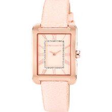 Vince Camuto Women's Rose Goldtone Blush Leather Strap Watch Women's