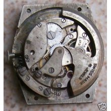 Vintage & Rare Wristwatch Movement Automatic Bumper To Restore 28 X 25 Mm. Aside