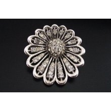 Vintage Boucher Sterling MB Phrygian Cap Pave Starburst Rhinestone Fl